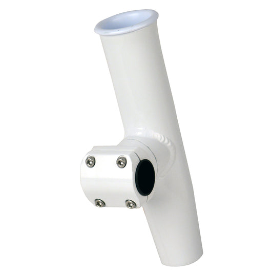 C.E. Smith Adjustable Mid Mount Rod Holder - 1-1/4" or 1-5/16" OD - White Powder Coat Aluminum w/Sleeve  Hex Key