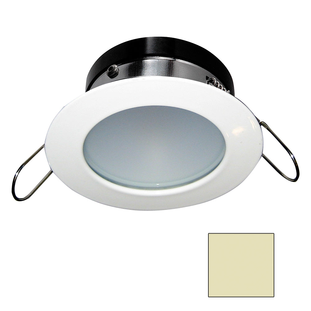 i2Systems Apeiron A1110Z - 4.5W Spring Mount Light - Round - Warm White - White Finish