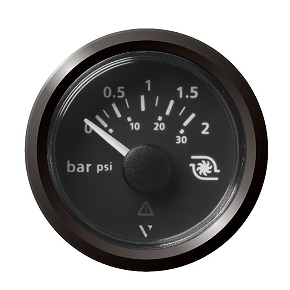 Veratron 52MM (2-1/16") ViewLine Boost Pressure Gauge 2 Bar/30 PSI - Black Dial  Triangular Bezel