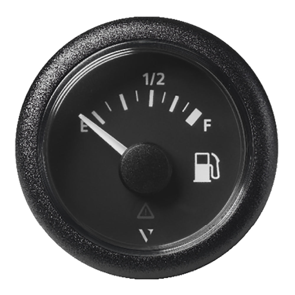 Veratron 52MM (2-1/16") ViewLine Fuel Level Gauge Empty-Full - 90-4 OHM - Black Dial  Round Bezel