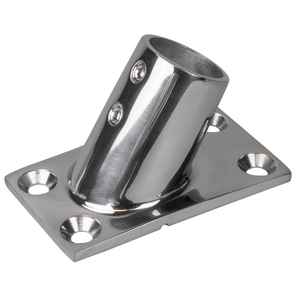 Sea-Dog Rail Base Fitting Rectangular Base 60 316 Stainless Steel - 1-7/8" x 3-1/4" - 1" OD