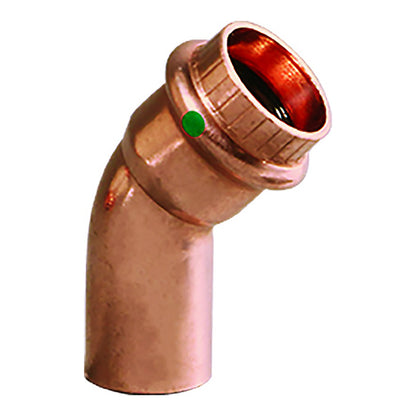 Viega ProPress 1-1/4" - 45 Copper Elbow - Street/Press Connection - Smart Connect Technology