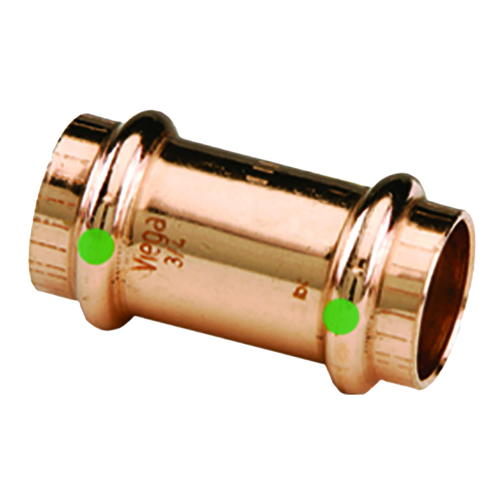 Viega ProPress 1/2" Copper Coupling w/Stop - Double Press Connection - Smart Connect Technology