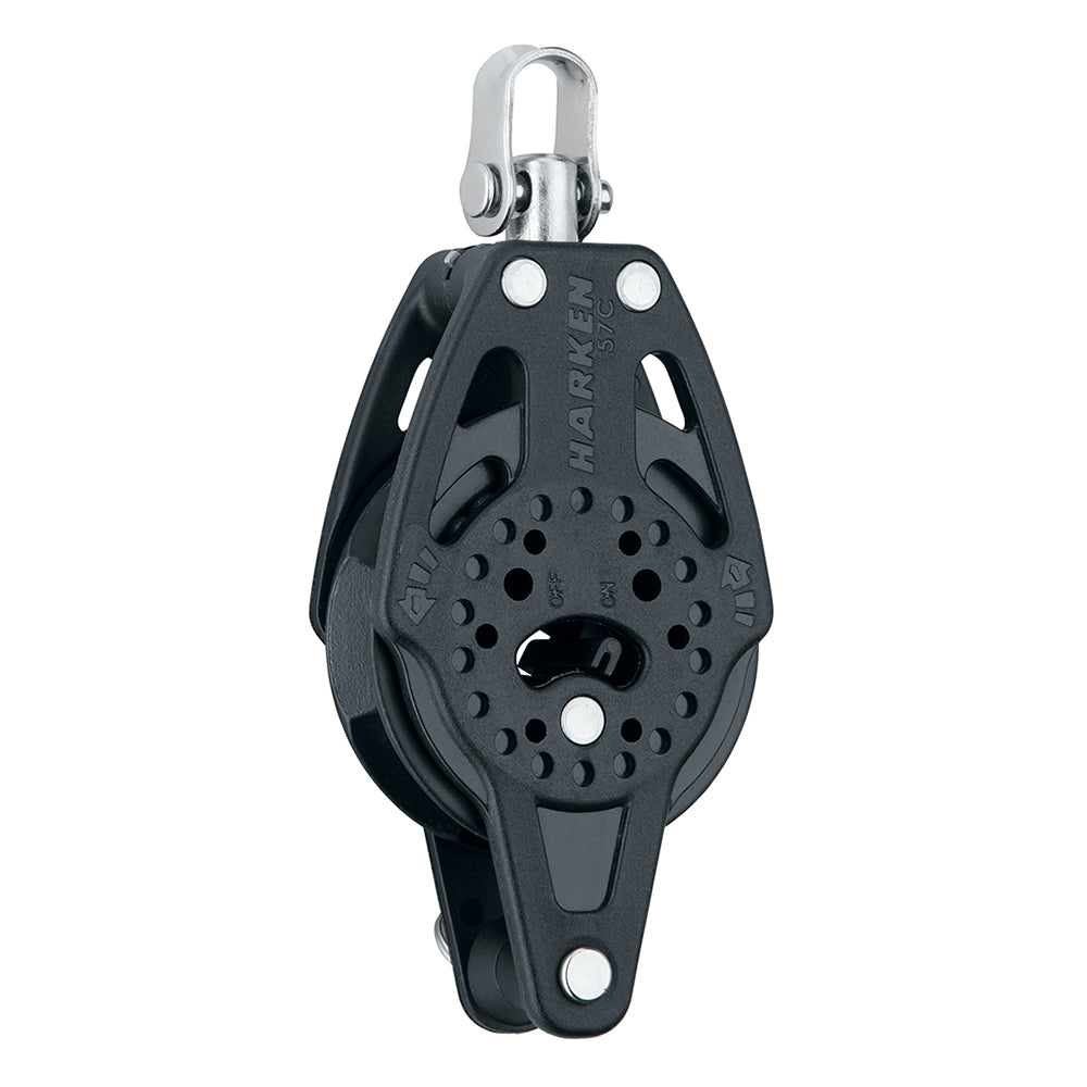 Harken 57mm Carbo Single Ratchet Block w/Swivel  Becket