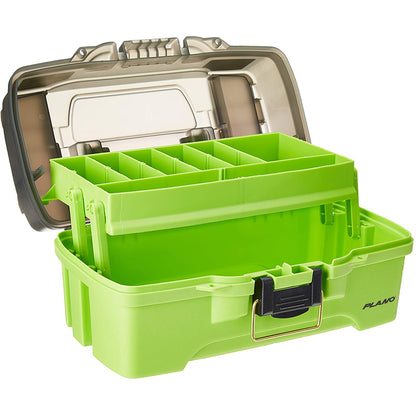 Plano 1-Tray Tackle Box w/Dual Top Access - Smoke  Bright Green