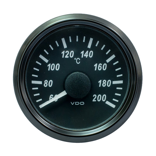 VDO SingleViu 52mm (2-1/16") Cylinder Temp. Gauge - 200C - 471-14 Ohm