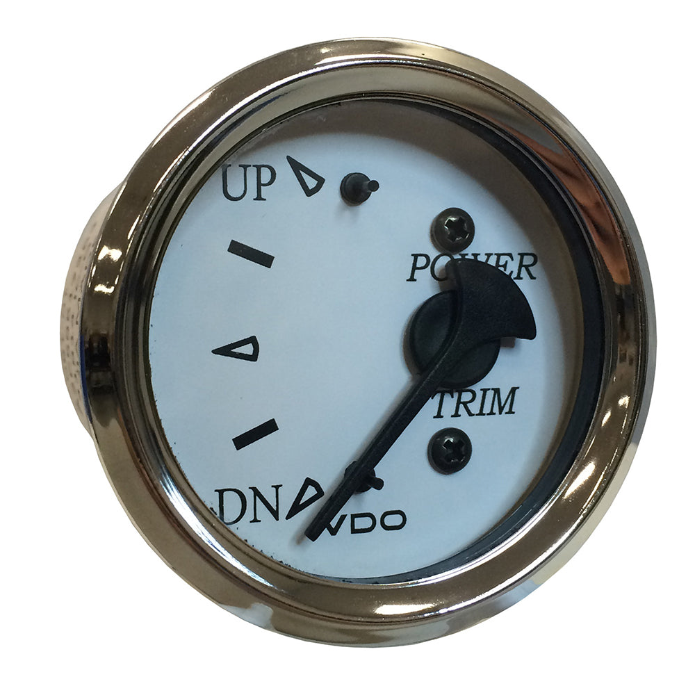 VDO Cockpit Marine 52MM (2-1/16") Trim Gauge f/Johnson/Envinrude Engines - White Dial/Chrome Bezel