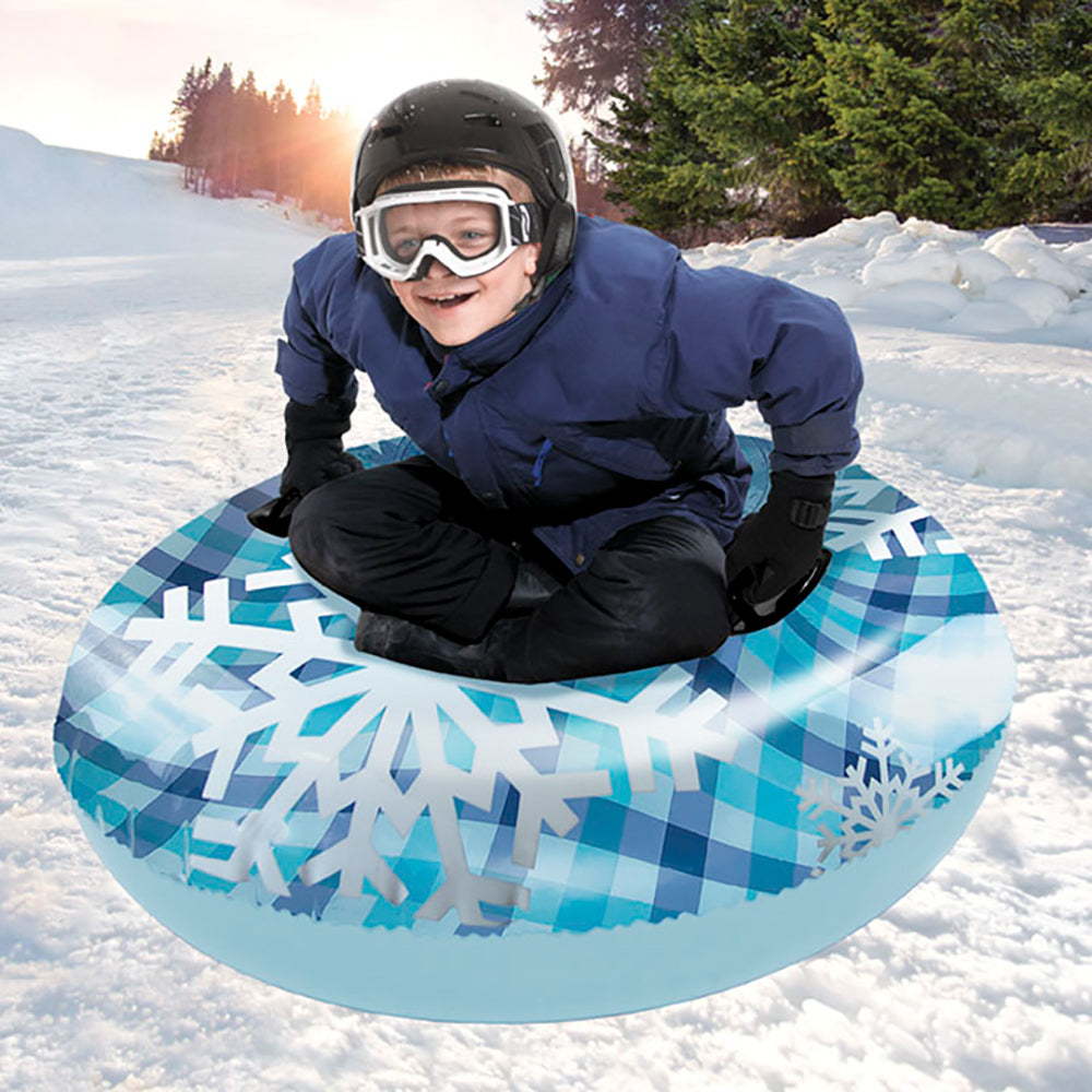 Aqua Leisure 43" Pipeline Sno Clear Top Racer Sno-Tube - Cool Blue Plaid