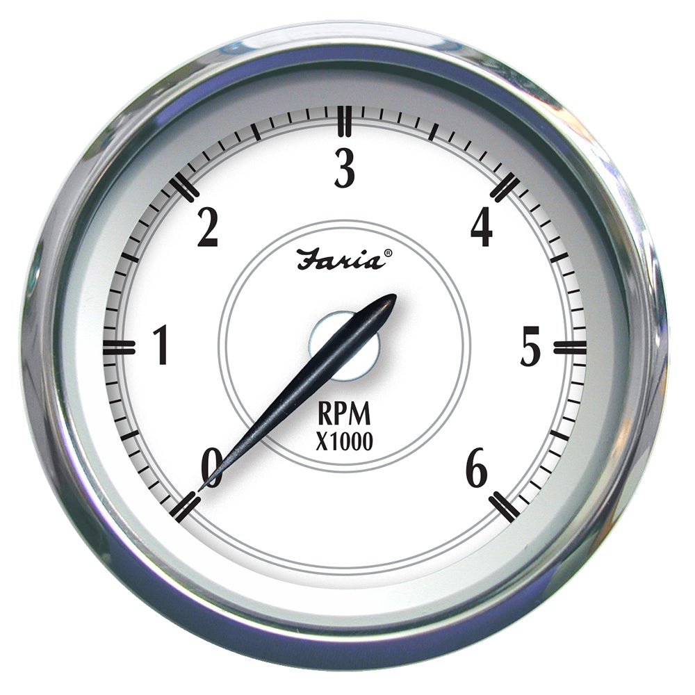 Faria Newport SS 4" Tachometer f/Gas Inboard/Outboard - 0 to 6000 RPM