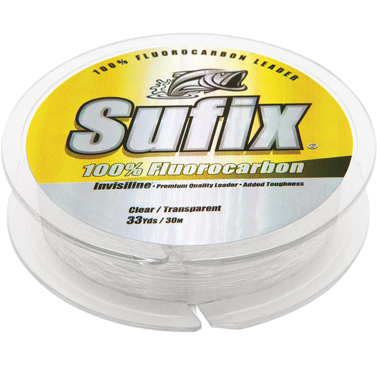 Sufix 100% Fluorocarbon Invisiline Leader - 60lb - 33yds