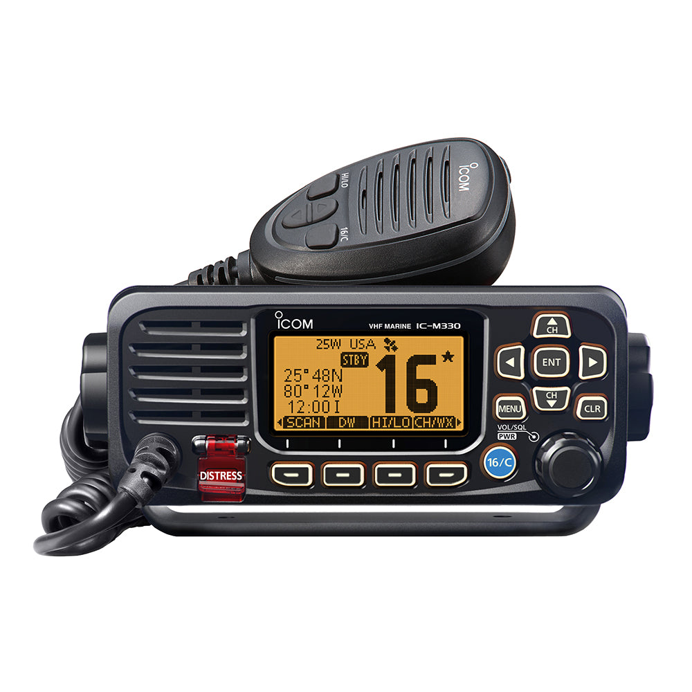 Icom M330 VHF Radio Compact w/GPS - Black