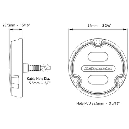 Hella Marine Apelo A1 RGB Underwater Light - 1800 Lumens - Black Housing - Charcoal Lens