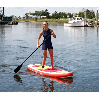 Aqua Leisure 10 Inflatable Stand-Up Paddleboard Drop Stitch w/Oversized Backpack f/Board  Accessories