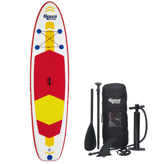 Aqua Leisure 10 Inflatable Stand-Up Paddleboard Drop Stitch w/Oversized Backpack f/Board  Accessories