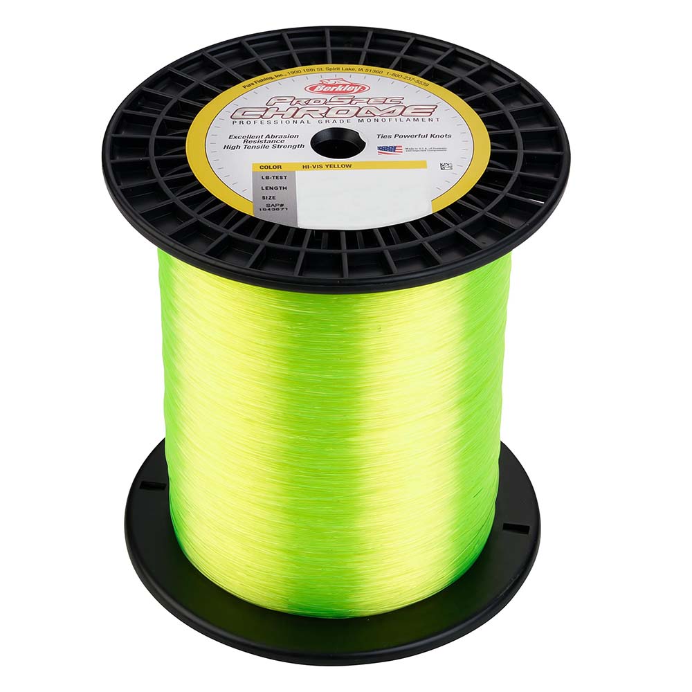 Berkley ProSpec Chrome Hi-Vis Yellow Monofilament - 80 lb - 3750 yds - PSC5B80-HVY