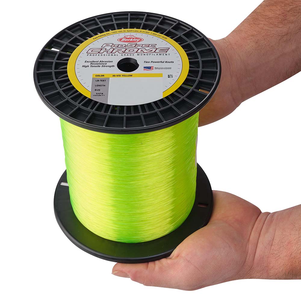 Berkley ProSpec Chrome Hi-Vis Yellow Monofilament - 25 lb - 3000 yds - PSC3B25-HVY