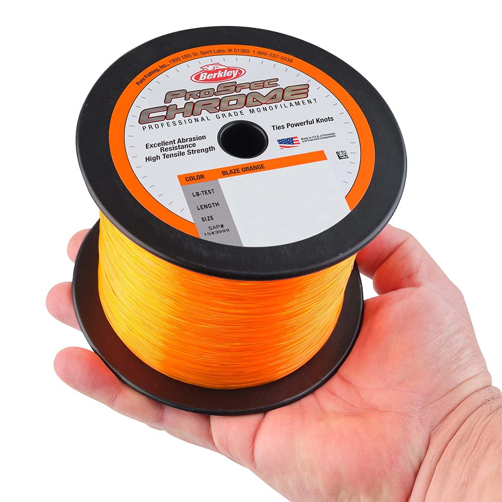 Berkley ProSpec Chrome Blaze Orange Monofilament - 25 lb - 1000 yds - PSC1B25-80