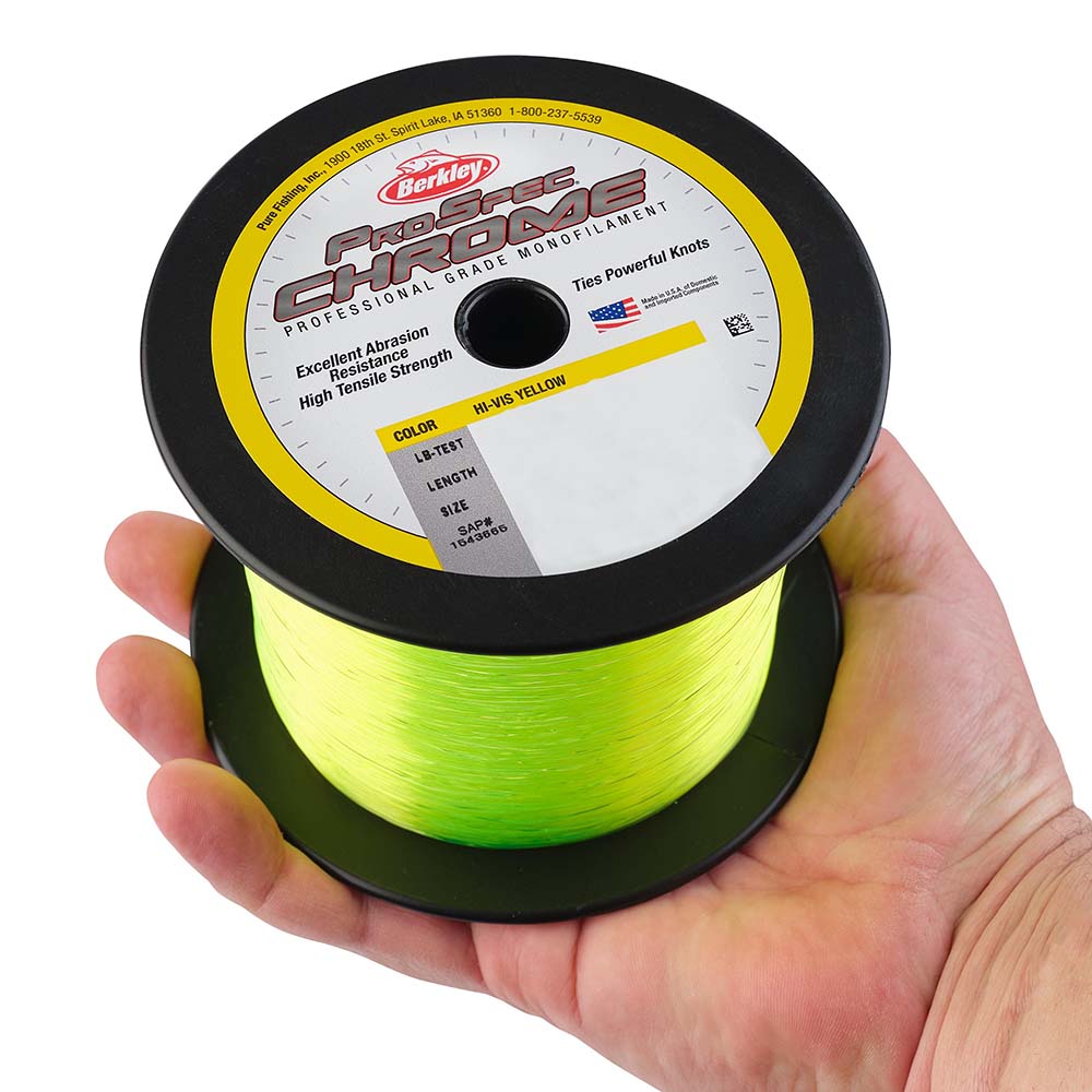 Berkley ProSpec Chrome Hi-Vis Yellow Monofilament - 20 lb - 1000 yds - PSC1B20-HVY