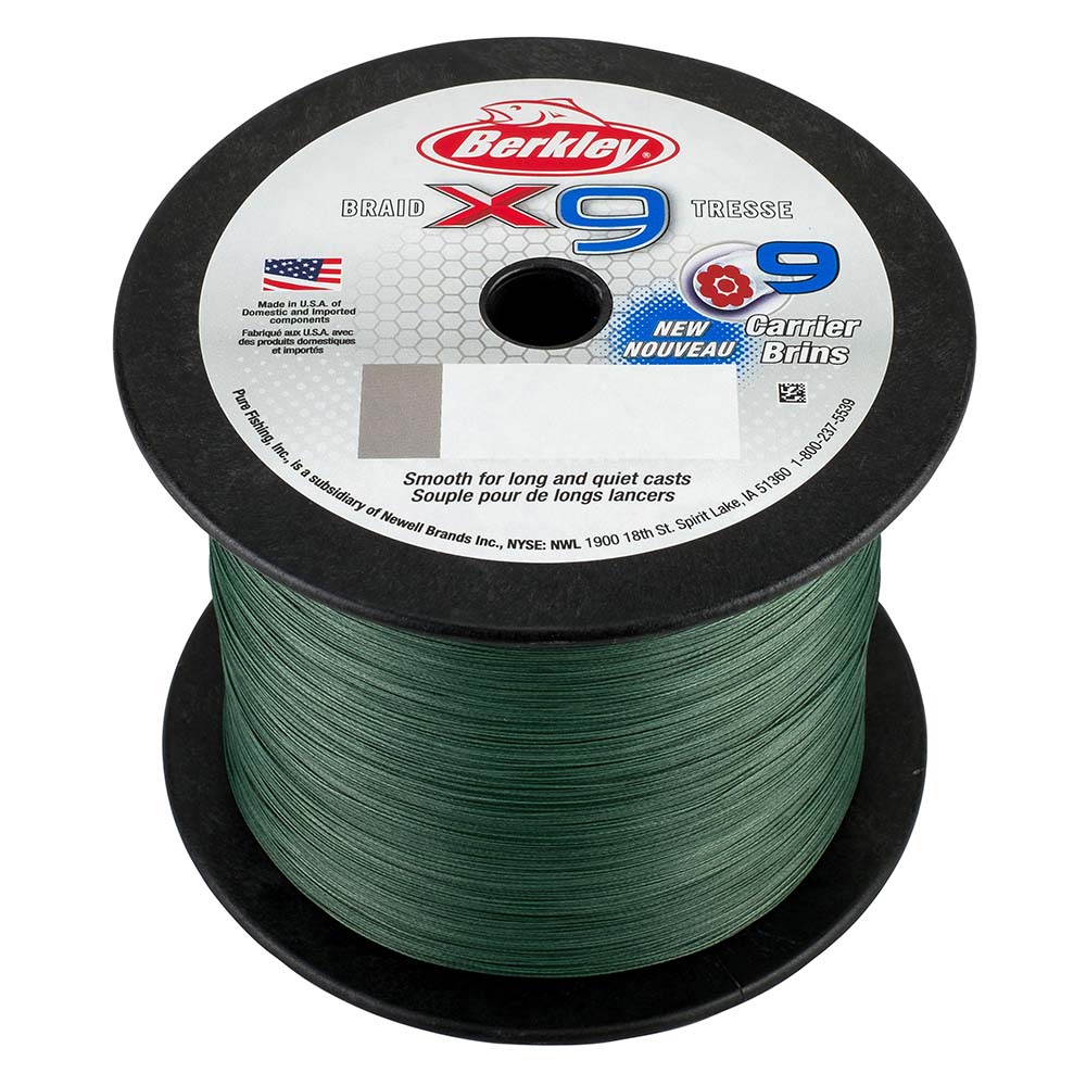 Berkley x9 Braid Low-Vis Green - 8lb - 2188 yds - X9BBK8-22