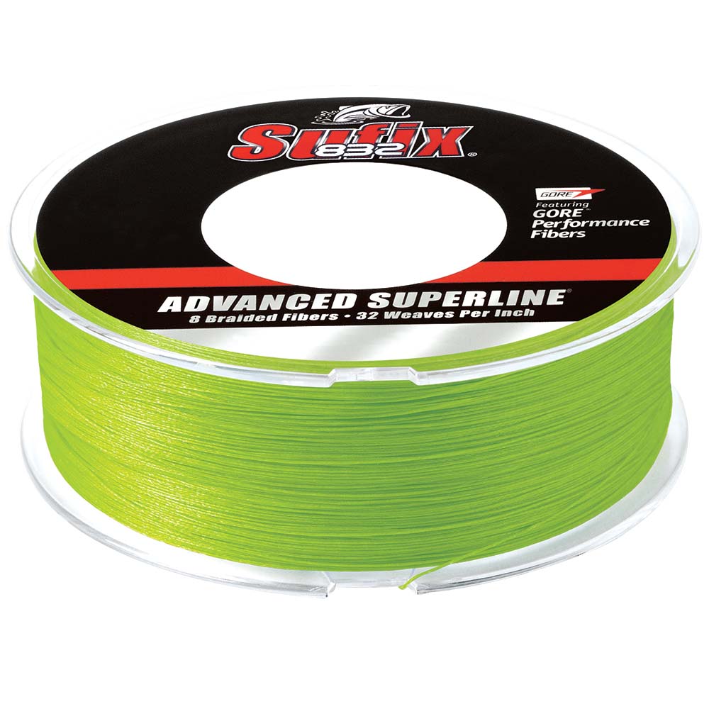 Sufix 832 Advanced Superline Braid - 10lb - Neon Lime - 600 yds