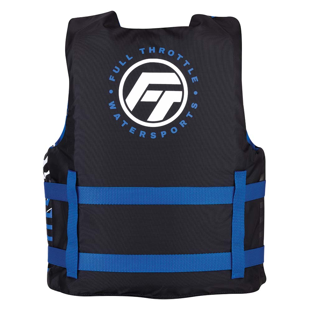 Full Throttle Youth Nylon Life Jacket - Blue/Black