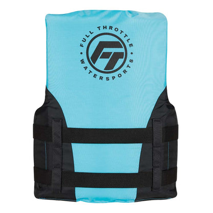 Full Throttle Teen Nylon Life Jacket - Aqua/Black