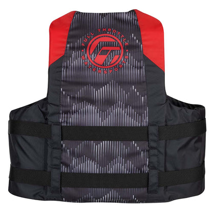 Full Throttle Adult Nylon Life Jacket - 2XL/4XL - Red/Black