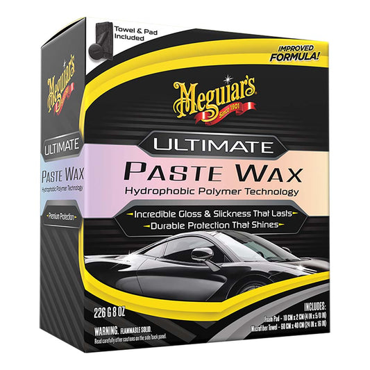 Meguiars Ultimate Paste Wax - Long-Lasting, Easy to Use Synthetic Wax - 8oz