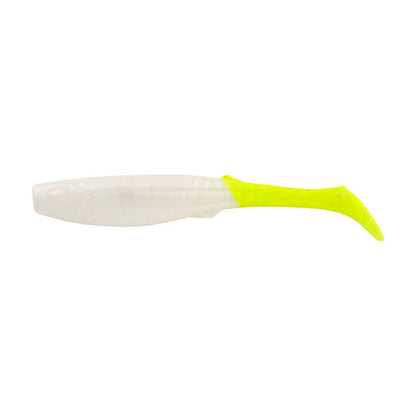 Berkley Gulp! Paddleshad - 4" - Pearl White/Chartreuse