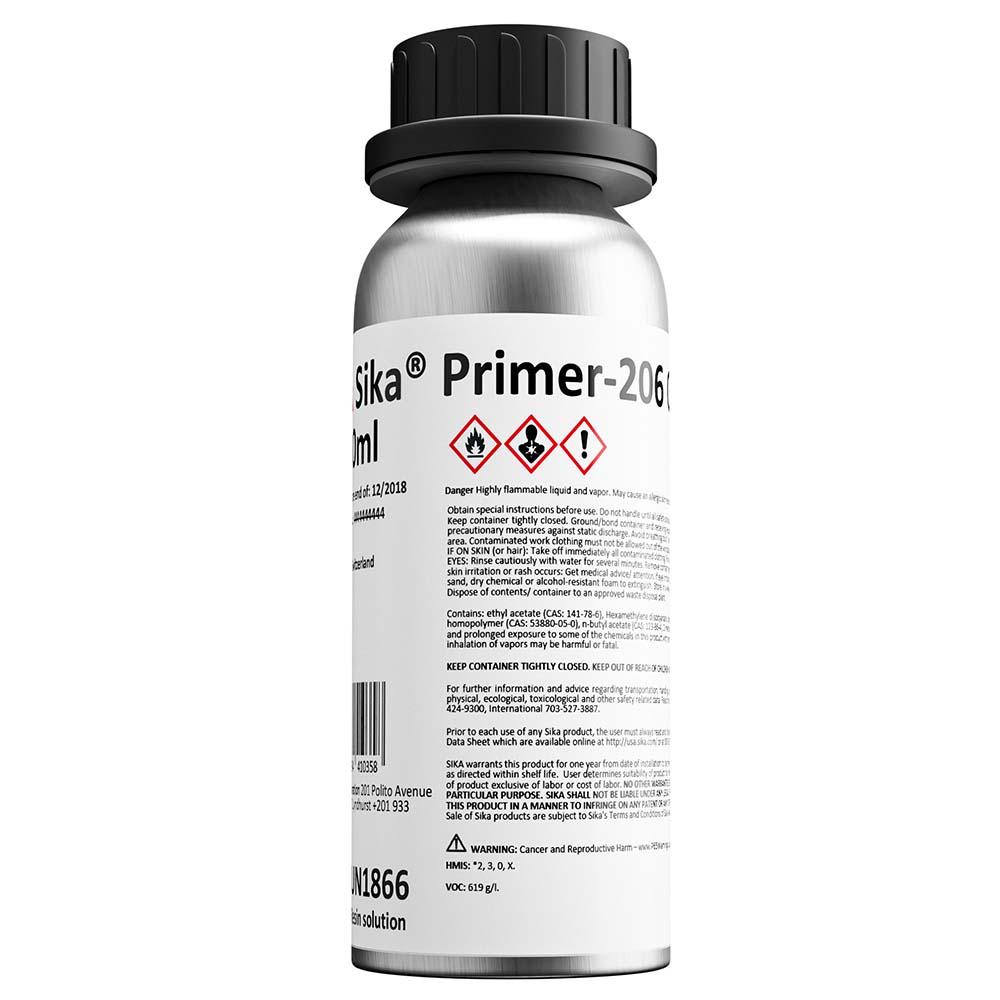 Sika Primer-206 G+P Black 250ml Bottle