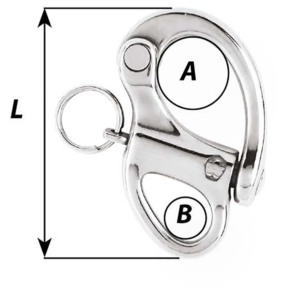 Wichard 2-3/4" Snap Shackle w/Fixed Eye - 70mm