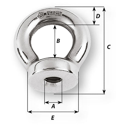 Wichard 1/4 Eye Nut - 1/2" Diameter