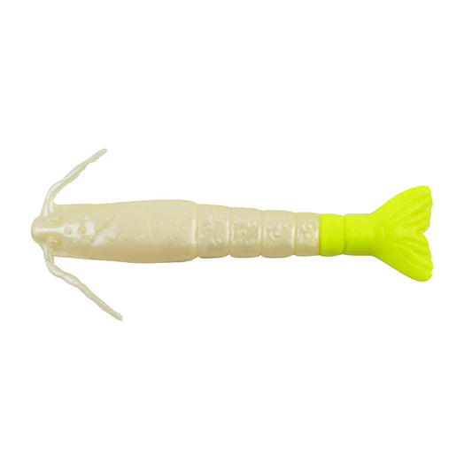 Berkley Gulp! Saltwater Shrimp - 3" - Pearl White/Chartreuse