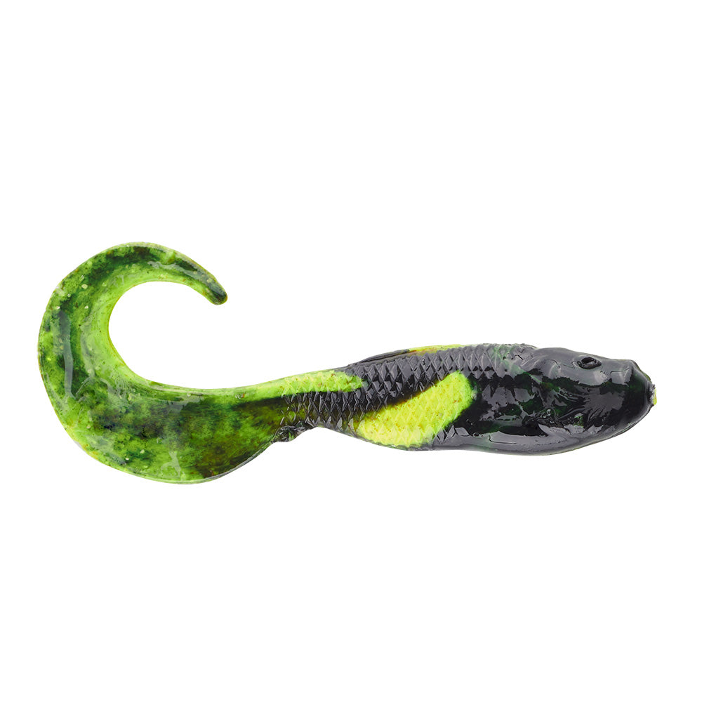 Berkley Gulp! Saltwater Swimming Mullet - 4" - Black Chartreuse Fuze