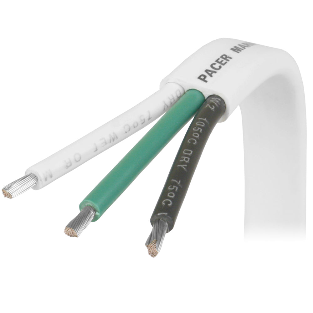 Pacer 14/3 AWG Triplex Cable - Black/Green/White - 250