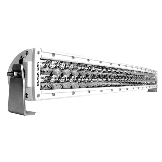 Black Oak Pro Series 3.0 Curved Double Row 30" LED Light Bar - Combo Optics - White Housing