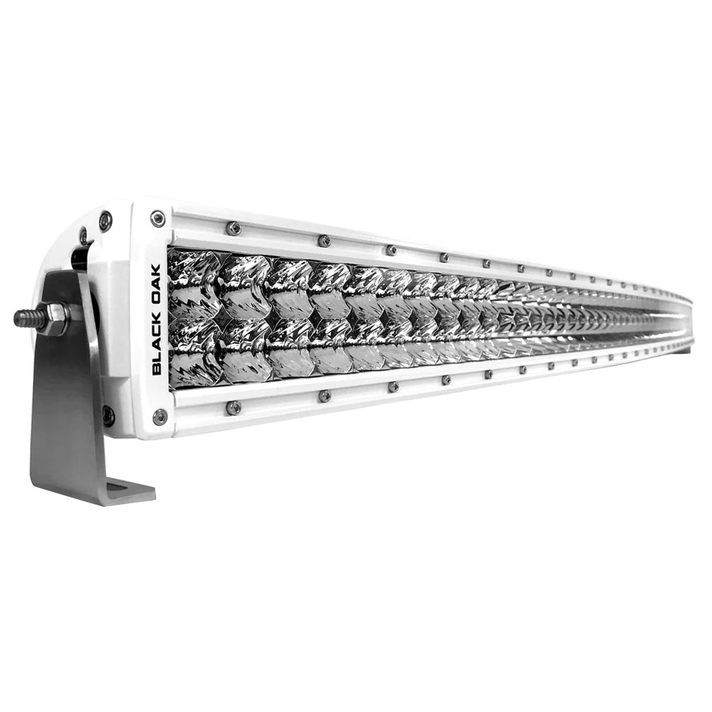 Black Oak Pro Series 3.0 Curved Double Row 50" LED Light Bar - Combo Optics - White Housing