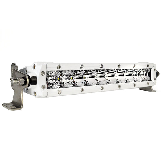 Black Oak Pro Series 3.0 Single Row 10" LED Light Bar - Combo Optics - White Housing