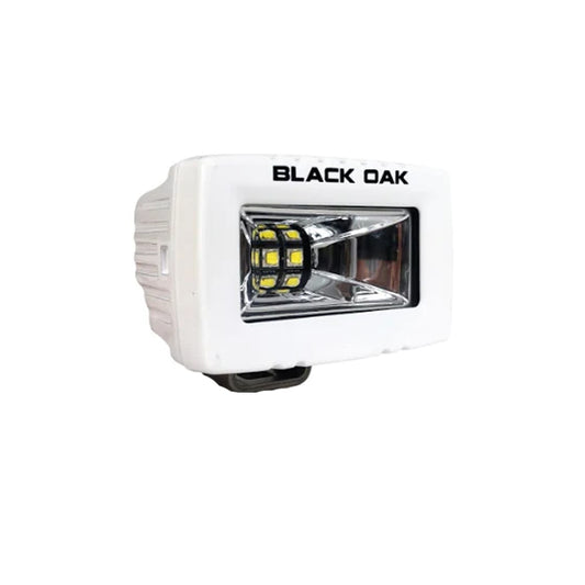Black Oak 2" Marine Spreader Light - Scene Optics - White Housing - Pro Series 3.0