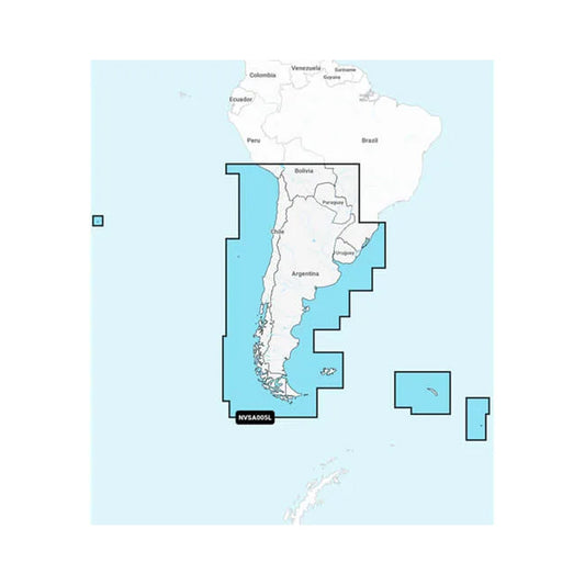 Garmin Navionics Vision+ NVSA005L - Chile, Argentina  Easter Island - Marine Charts