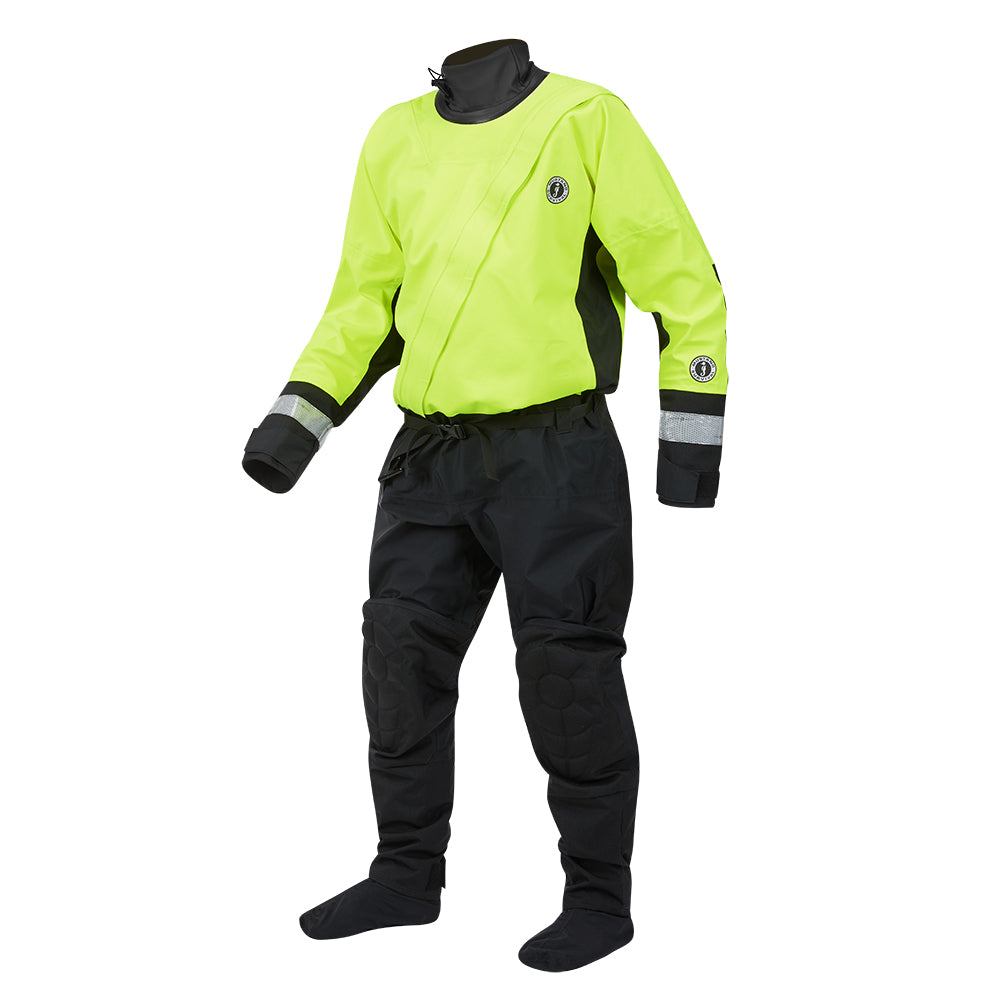 Mustang MSD576 Water Rescue Dry Suit - Fluorescent Yellow Green-Black - Medium