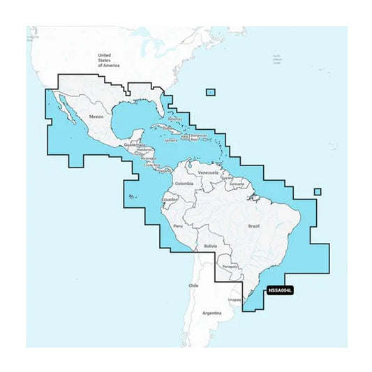 Garmin Navionics+ NSSA004L - Mexico, the Caribbean to Brazil - Inland  Coastal Marine Chart