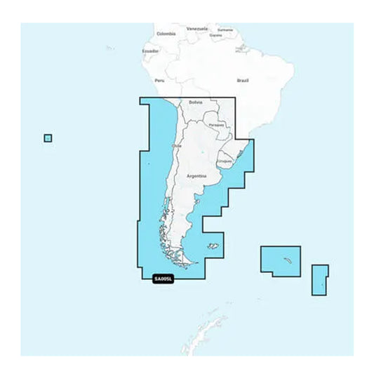 Garmin Navionics+ NSSA005L - Chile, Argentina  Easter Island - Marine Chart