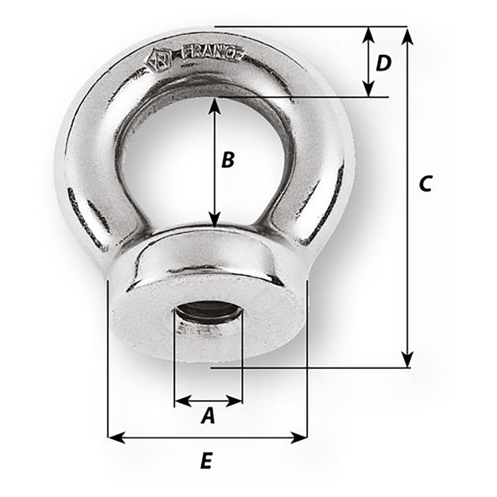 Wichard 10mm Eye Nut - Thread M10 x 150mm