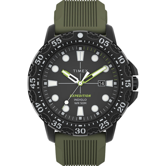 Timex Expedition Gallatin - Green Dial  Green Silicone Strap
