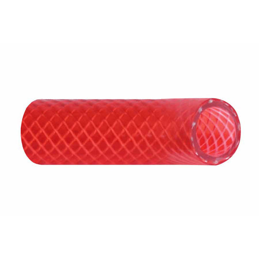 Trident Marine 5/8" x 50 Boxed Reinforced PVC (FDA) Hot Water Feed Line Hose - Drinking Water Safe - Translucent Red