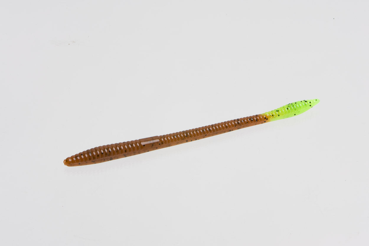 Zoom Trick Worm 6.5" 20-bag Pumpkin Chartreuse