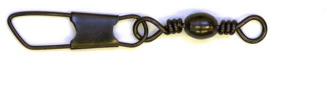 Eagle Claw Barrel Swivel w/Safety Snap 12ct