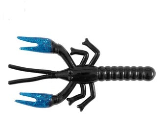 Zoom Lil Critter Craw 4\" 12-bag Black-Blue Claw