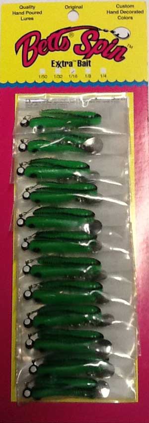 Betts Spin Rigged with Exxtra Bait Nickel Spinner Blade -12 per card